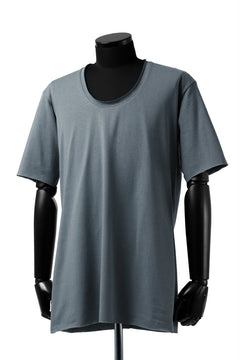 Load image into Gallery viewer, ierib exclusive raw edge Tee type-R  / light jersey (BLUE GREY)