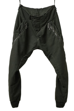 画像をギャラリービューアに読み込む, masnada LATERAL ZIP BAGGY PANTS / STRETCH REPURPOSED COTTON (LEGION)