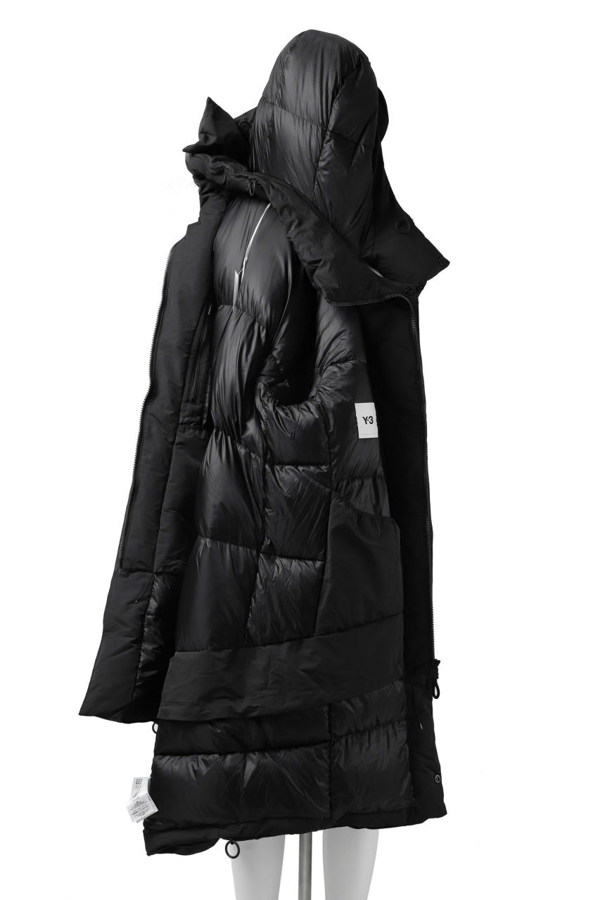 画像をギャラリービューアに読み込む, Y-3 Yohji Yamamoto M CH2 DOWN COAT  / SUEDED POLY (BLACK)