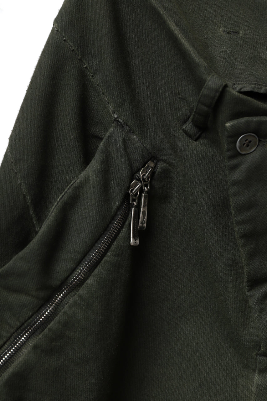 画像をギャラリービューアに読み込む, masnada LATERAL ZIP BAGGY PANTS / STRETCH REPURPOSED COTTON (LEGION)