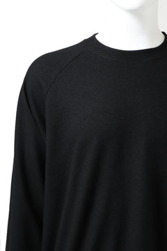 画像をギャラリービューアに読み込む, COLINA RAGLAN SWEAT PULLOVER / SUPER 140s WASHABLE WOOL (BLACK)