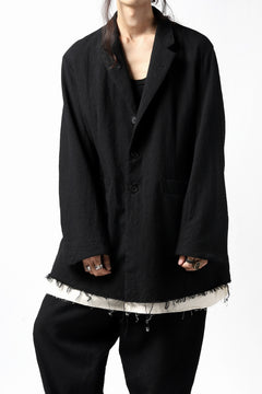 画像をギャラリービューアに読み込む, KLASICA BASTILLE PILGRIM BLAZER / OFF TWEED WOOL (BLACK)