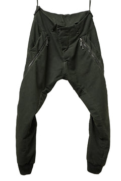 画像をギャラリービューアに読み込む, masnada LATERAL ZIP BAGGY PANTS / STRETCH REPURPOSED COTTON (LEGION)