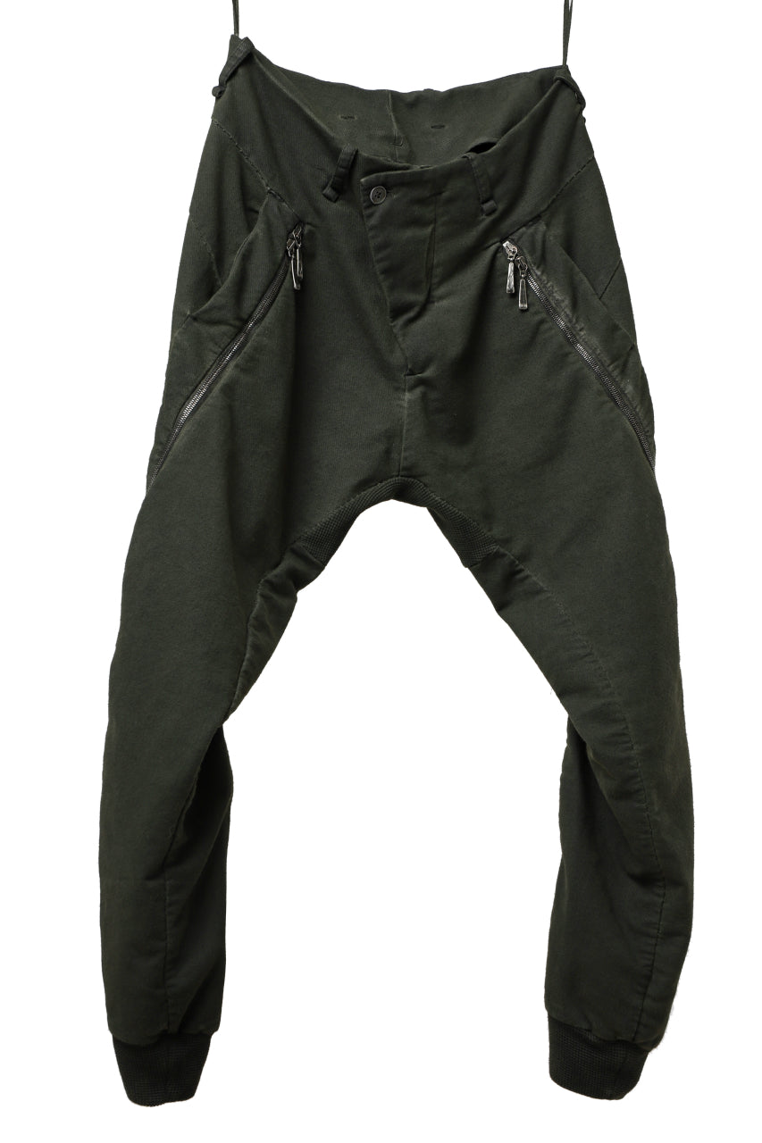 画像をギャラリービューアに読み込む, masnada LATERAL ZIP BAGGY PANTS / STRETCH REPURPOSED COTTON (LEGION)