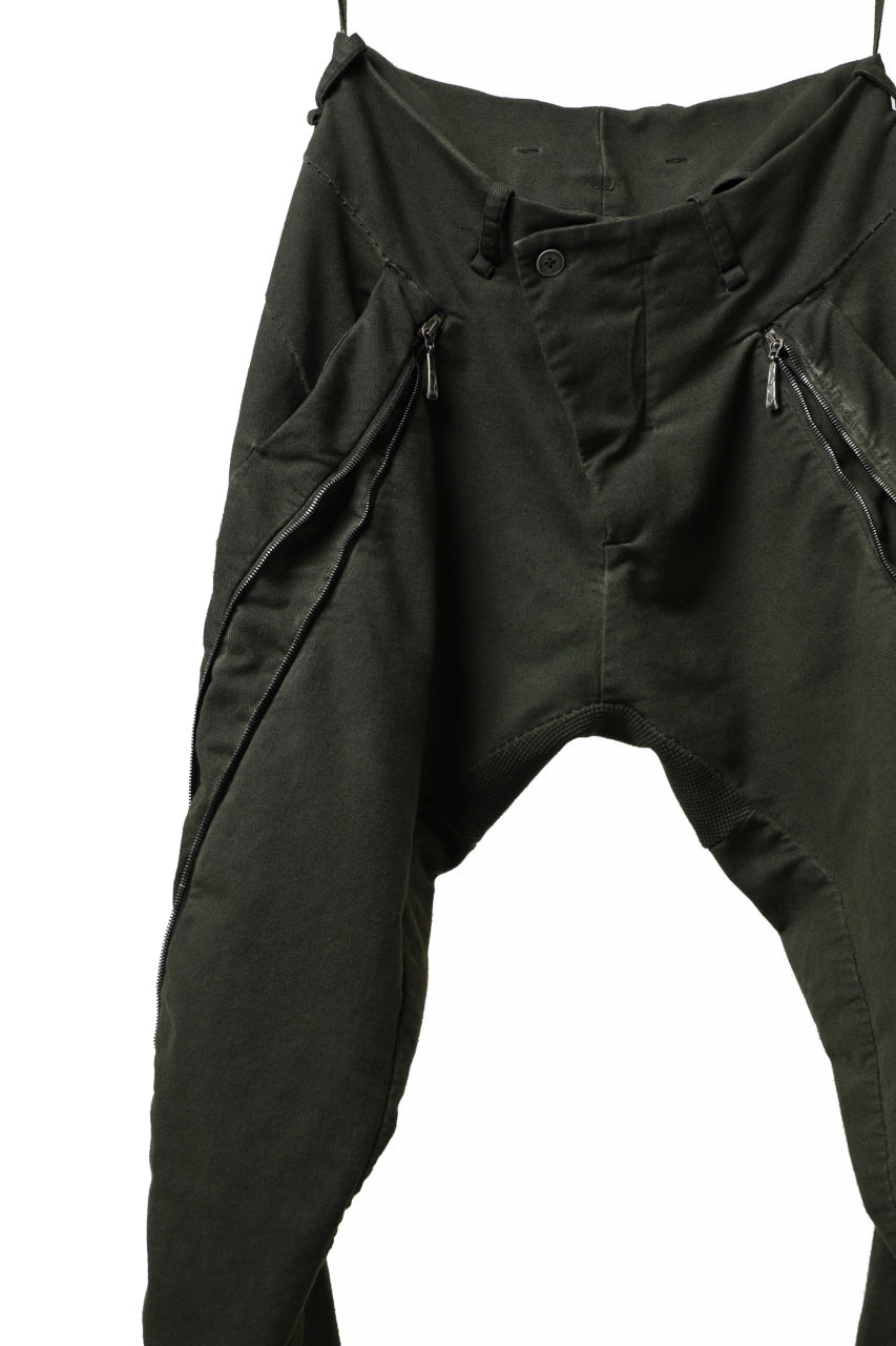 画像をギャラリービューアに読み込む, masnada LATERAL ZIP BAGGY PANTS / STRETCH REPURPOSED COTTON (LEGION)
