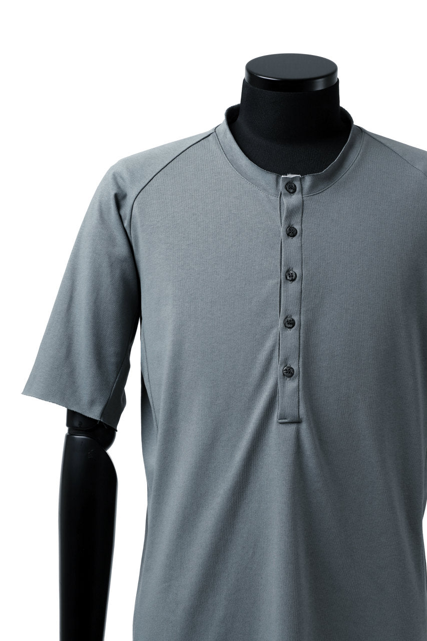 Load image into Gallery viewer, ierib raw edge Tee type-H  / light jersey (BLUE GREY)