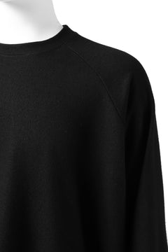 画像をギャラリービューアに読み込む, COLINA RAGLAN SWEAT PULLOVER / SUPER 140s WASHABLE WOOL (BLACK)