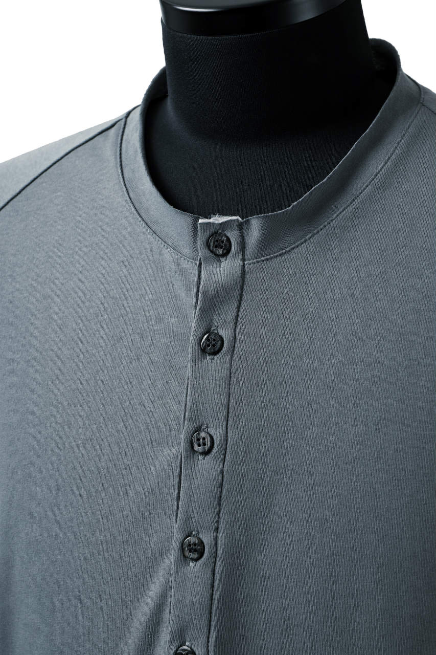 Load image into Gallery viewer, ierib raw edge Tee type-H  / light jersey (BLUE GREY)