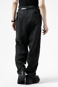 画像をギャラリービューアに読み込む, ISAMU KATAYAMA BACKLASH TAPERED TROUSERS / GARMENT NATURAL DYED LINEN CANVAS (SUMI)