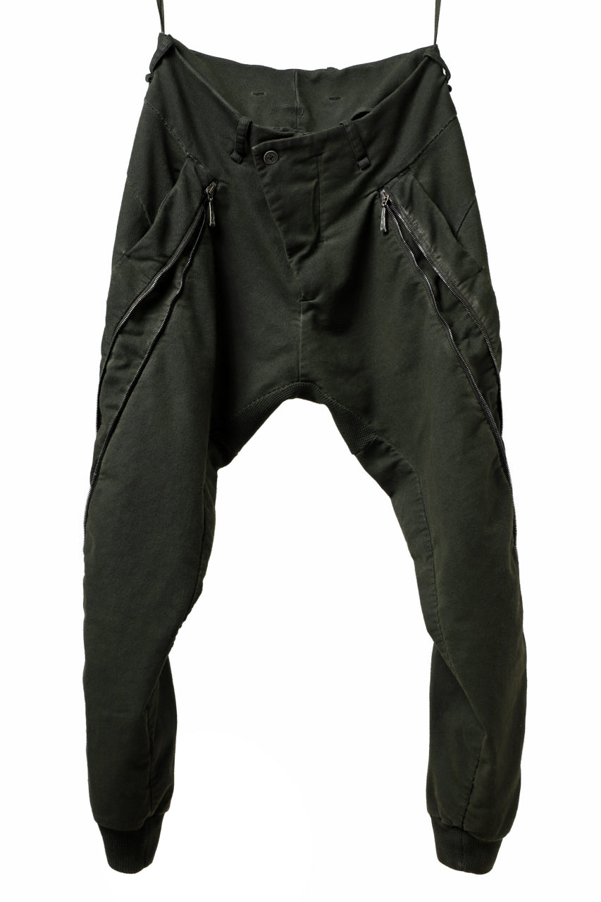 画像をギャラリービューアに読み込む, masnada LATERAL ZIP BAGGY PANTS / STRETCH REPURPOSED COTTON (LEGION)