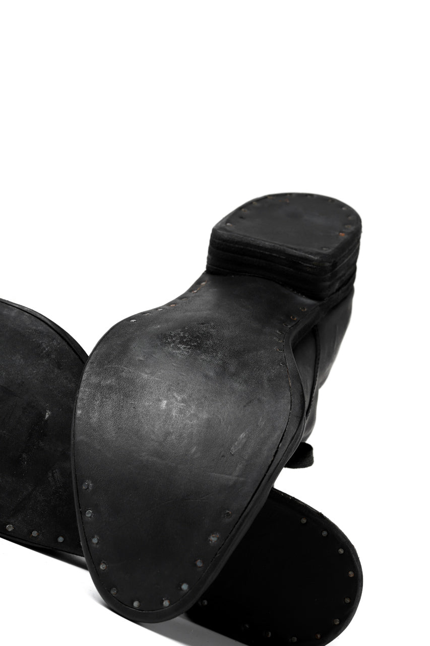 画像をギャラリービューアに読み込む, A DICIANNOVEVENTITRE A1923 DERBY SHOES 033N / HORSE FIORE OILED LEATHER (NERO)