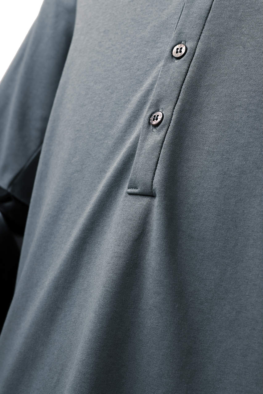 Load image into Gallery viewer, ierib raw edge Tee type-H  / light jersey (BLUE GREY)