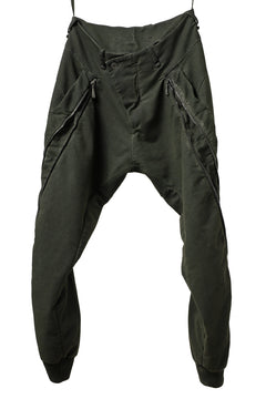 画像をギャラリービューアに読み込む, masnada LATERAL ZIP BAGGY PANTS / STRETCH REPURPOSED COTTON (LEGION)