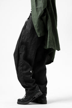 画像をギャラリービューアに読み込む, ISAMU KATAYAMA BACKLASH TAPERED TROUSERS / GARMENT NATURAL DYED LINEN CANVAS (SUMI)