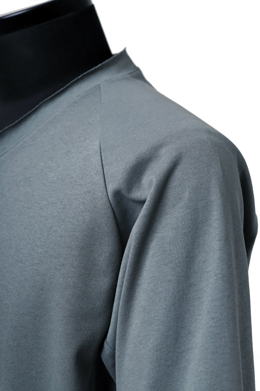 Load image into Gallery viewer, ierib raw edge Tee type-H  / light jersey (BLUE GREY)
