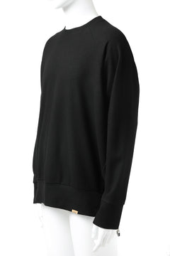 画像をギャラリービューアに読み込む, COLINA RAGLAN SWEAT PULLOVER / SUPER 140s WASHABLE WOOL (BLACK)