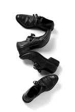 画像をギャラリービューアに読み込む, A DICIANNOVEVENTITRE A1923 DERBY SHOES 033N / HORSE FIORE OILED LEATHER (NERO)