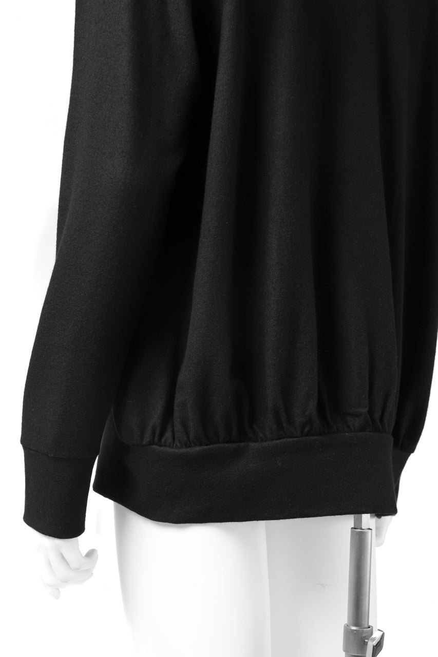 画像をギャラリービューアに読み込む, COLINA RAGLAN SWEAT PULLOVER / SUPER 140s WASHABLE WOOL (BLACK)