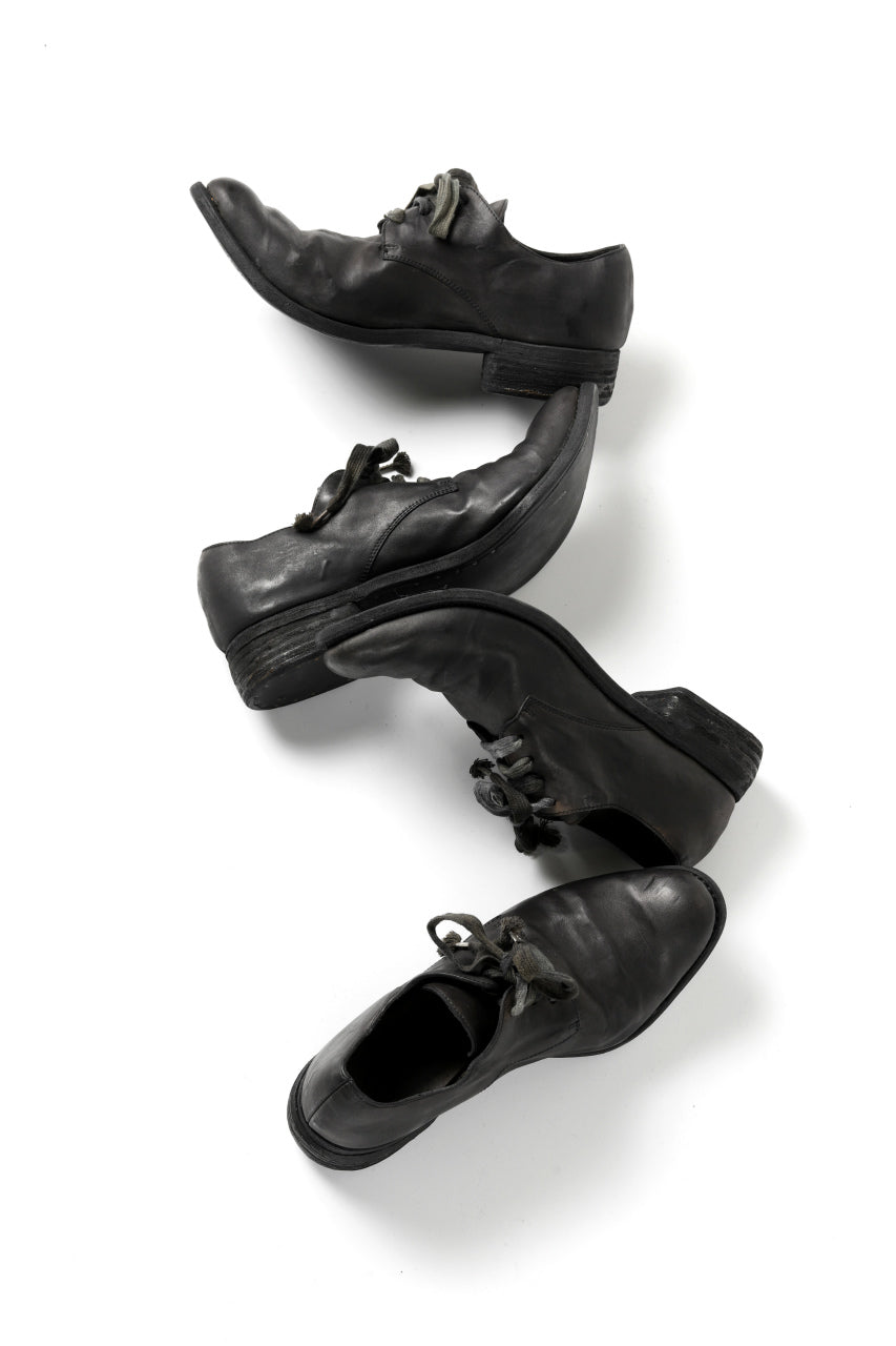 画像をギャラリービューアに読み込む, A DICIANNOVEVENTITRE A1923 DERBY SHOES 033N / HORSE FIORE OILED LEATHER (NERO)