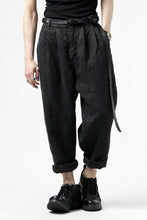 画像をギャラリービューアに読み込む, ISAMU KATAYAMA BACKLASH TAPERED TROUSERS / GARMENT NATURAL DYED LINEN CANVAS (SUMI)