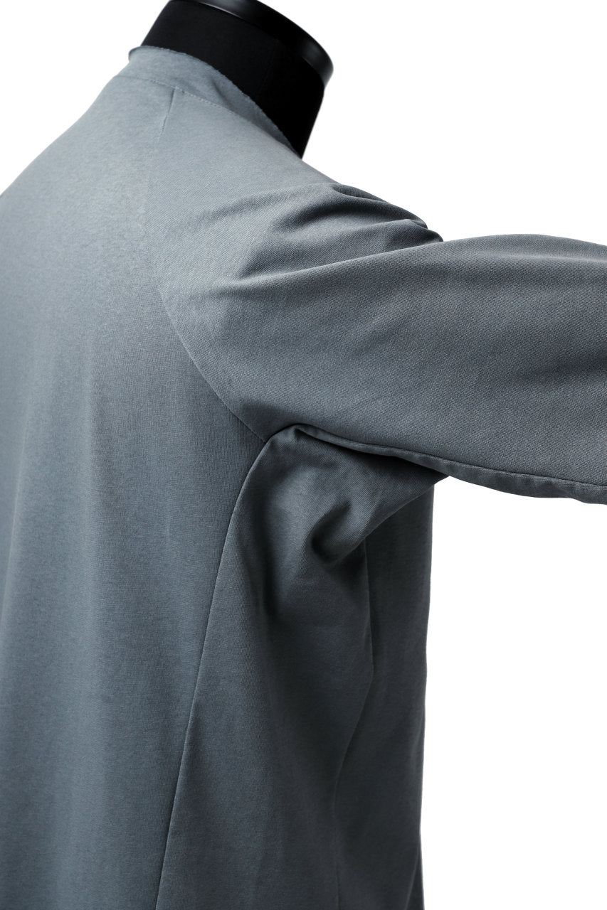 Load image into Gallery viewer, ierib raw edge Tee type-H  / light jersey (BLUE GREY)