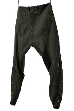画像をギャラリービューアに読み込む, masnada LATERAL ZIP BAGGY PANTS / STRETCH REPURPOSED COTTON (LEGION)