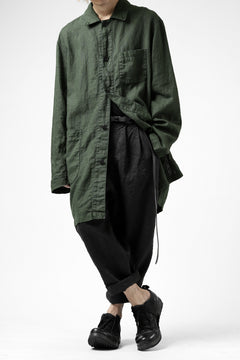 画像をギャラリービューアに読み込む, ISAMU KATAYAMA BACKLASH TAPERED TROUSERS / GARMENT NATURAL DYED LINEN CANVAS (SUMI)