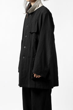 画像をギャラリービューアに読み込む, KLASICA KISTE-TWEED SHORT COAT / OFF TWEED WOOL (BLACK)