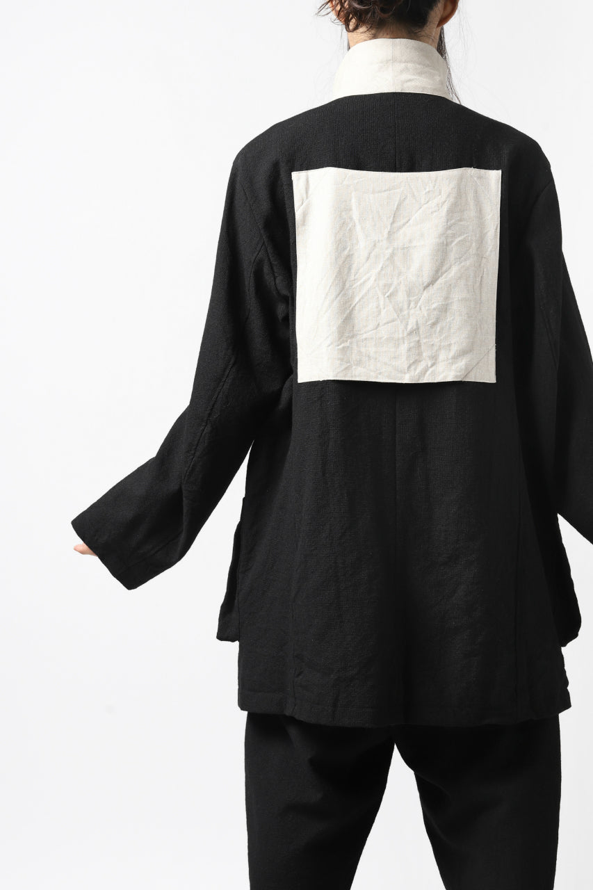 画像をギャラリービューアに読み込む, KLASICA KISTE-TWEED SHORT COAT / OFF TWEED WOOL (BLACK)