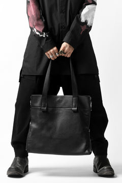 画像をギャラリービューアに読み込む, discord Yohji Yamamoto DEER SHRINK SKIN SIDE ZIPPED TOTE BAG (BLACK)