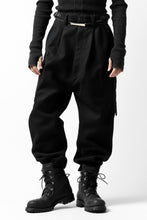 画像をギャラリービューアに読み込む, ISAMU KATAYAMA BACKLASH LOW CROTCH CARGO PANTS / CASHMERE WOOL MELTON (BLACK)