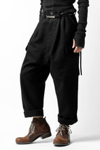 画像をギャラリービューアに読み込む, ISAMU KATAYAMA BACKLASH LOW CROTCH CARGO PANTS / CASHMERE WOOL MELTON (BLACK)