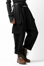 画像をギャラリービューアに読み込む, ISAMU KATAYAMA BACKLASH LOW CROTCH CARGO PANTS / CASHMERE WOOL MELTON (BLACK)