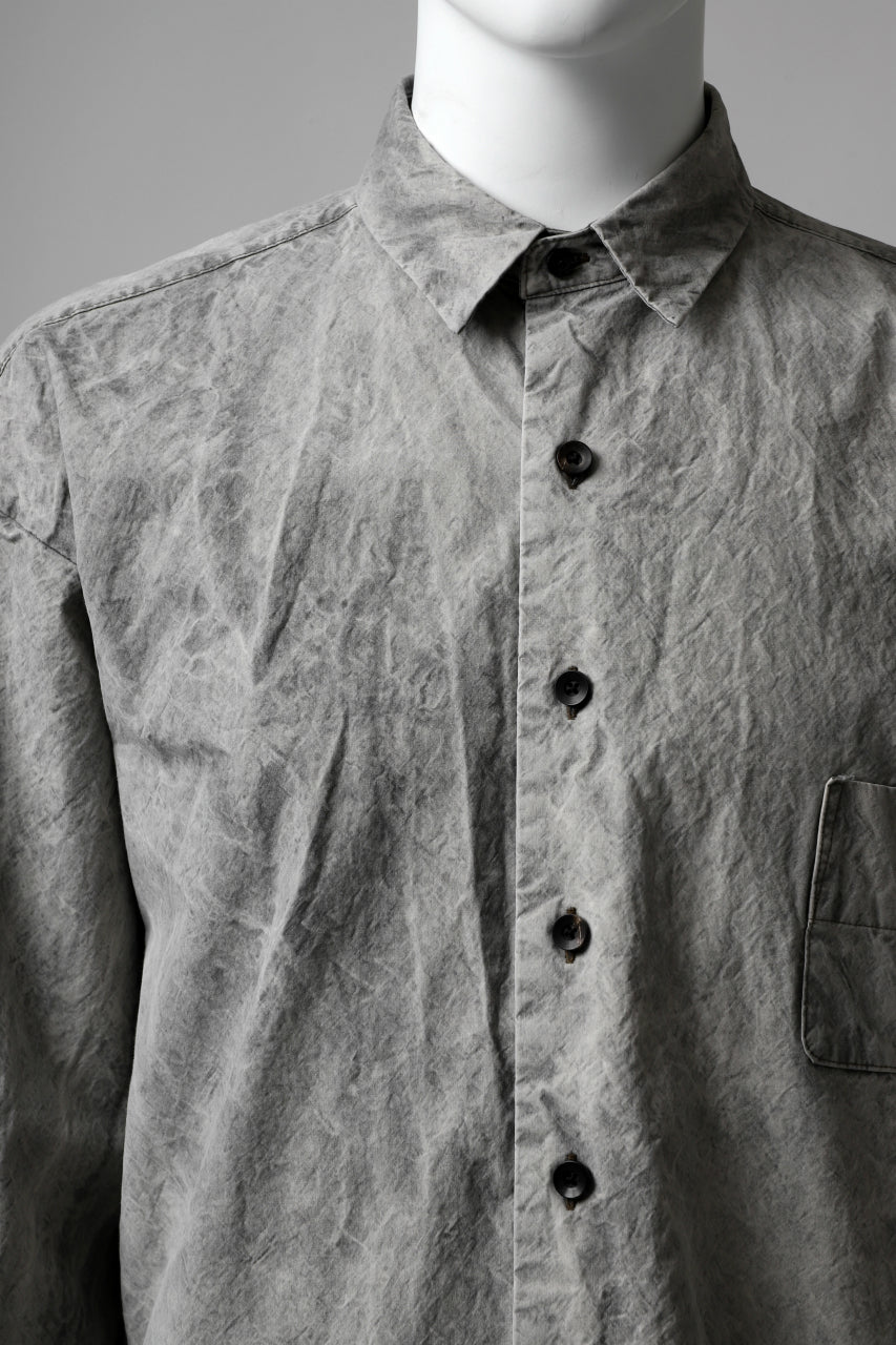 画像をギャラリービューアに読み込む, COLINA BIG MINIMAL SHIRT / ORGANIC SUPIMA COTTON BROX (STONE)