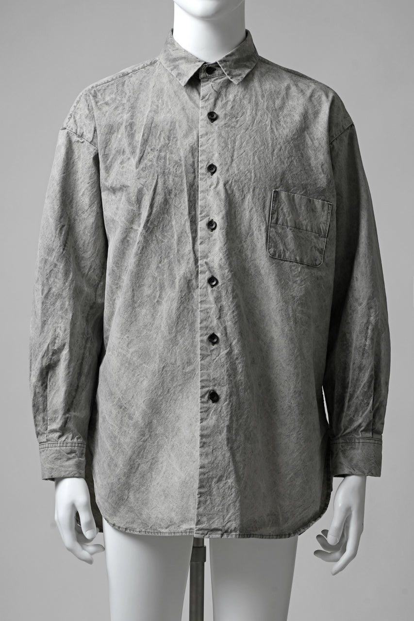 画像をギャラリービューアに読み込む, COLINA BIG MINIMAL SHIRT / ORGANIC SUPIMA COTTON BROX (STONE)