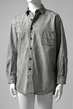 画像をギャラリービューアに読み込む, COLINA BIG MINIMAL SHIRT / ORGANIC SUPIMA COTTON BROX (STONE)