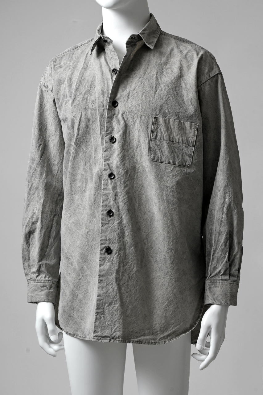 画像をギャラリービューアに読み込む, COLINA BIG MINIMAL SHIRT / ORGANIC SUPIMA COTTON BROX (STONE)