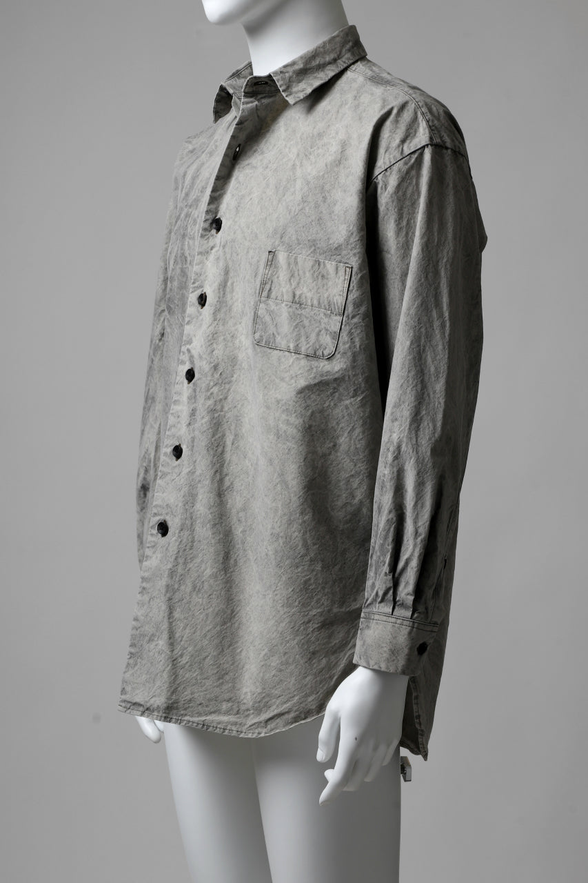 画像をギャラリービューアに読み込む, COLINA BIG MINIMAL SHIRT / ORGANIC SUPIMA COTTON BROX (STONE)