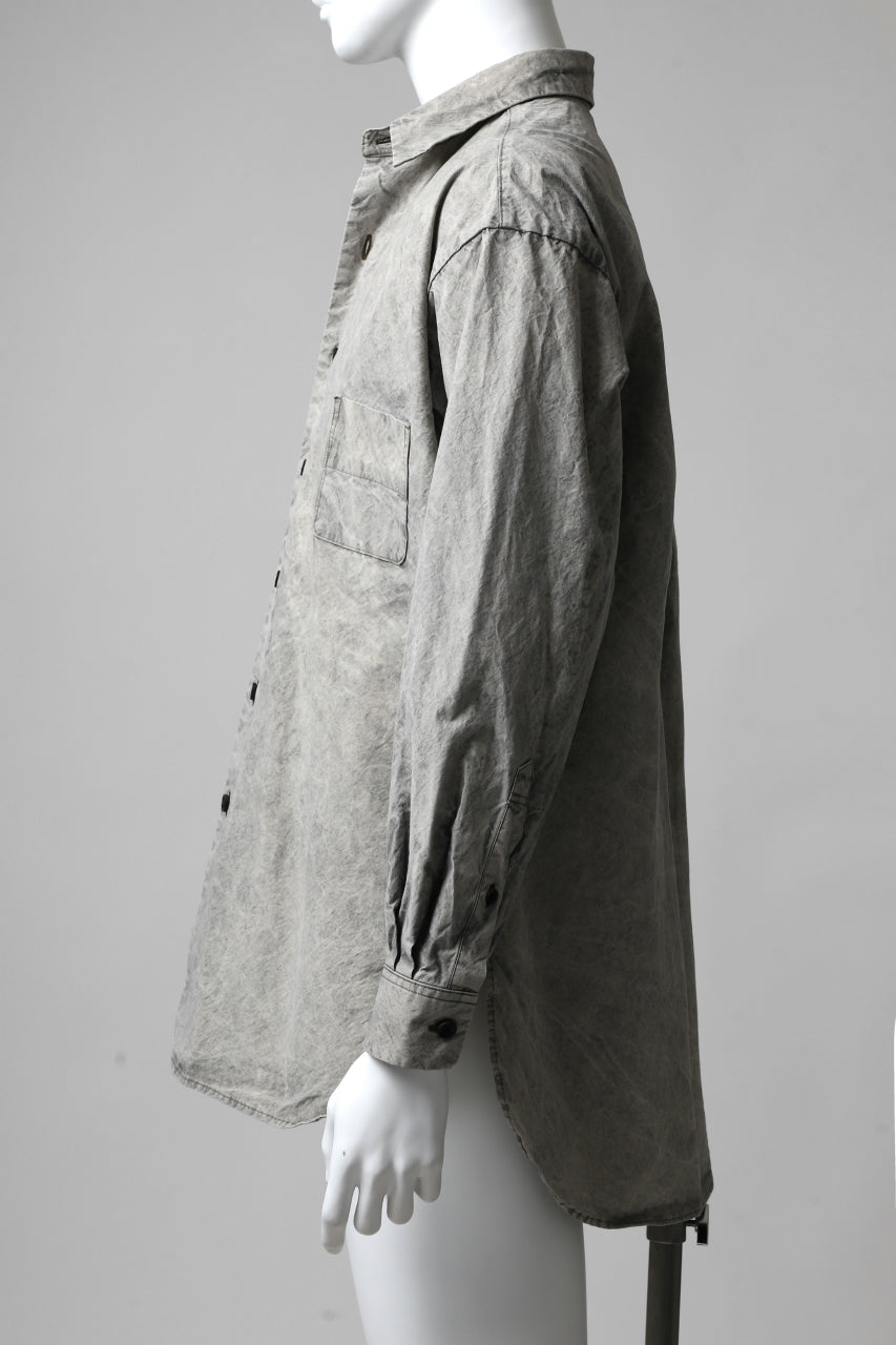 画像をギャラリービューアに読み込む, COLINA BIG MINIMAL SHIRT / ORGANIC SUPIMA COTTON BROX (STONE)