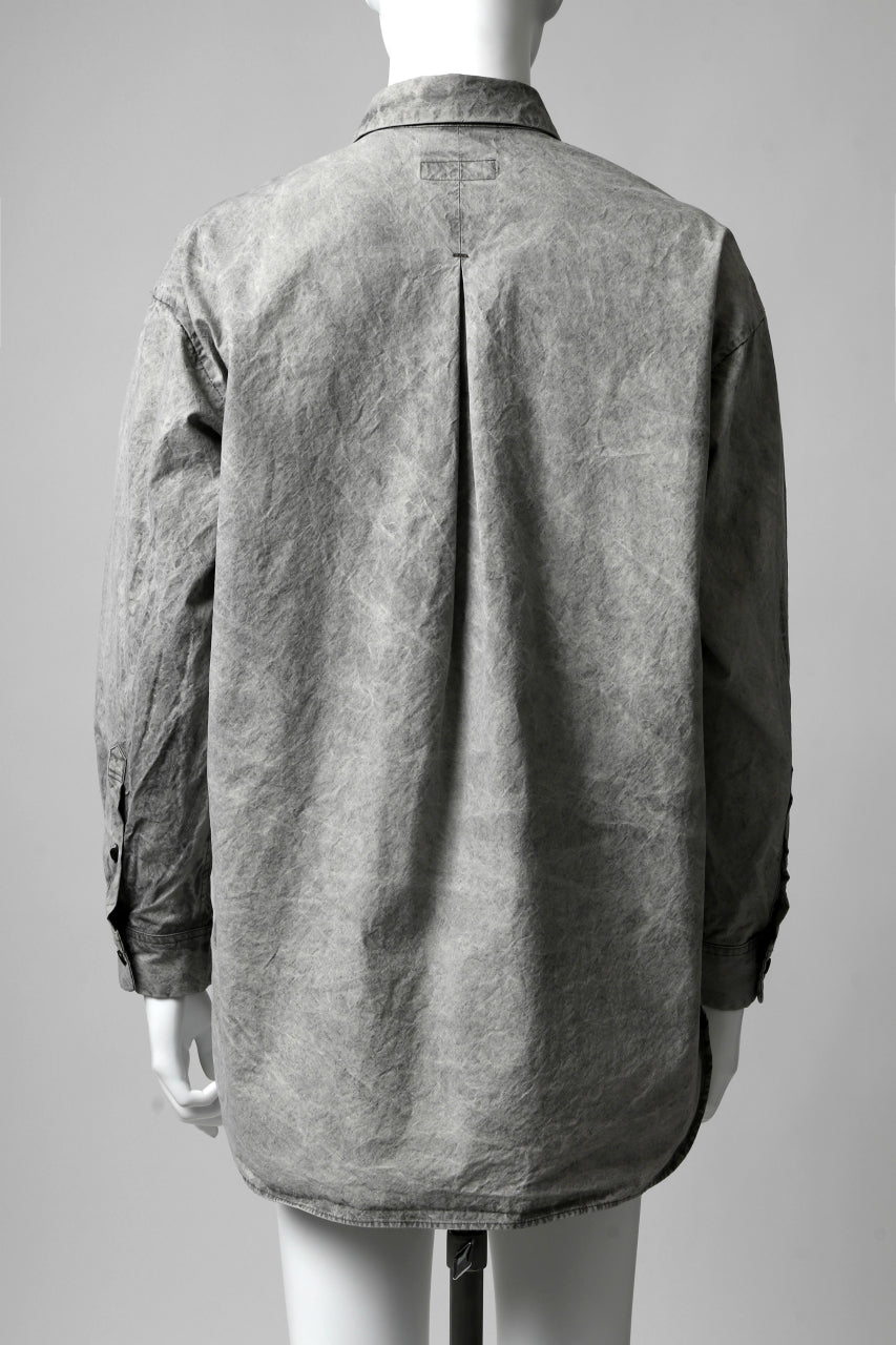 画像をギャラリービューアに読み込む, COLINA BIG MINIMAL SHIRT / ORGANIC SUPIMA COTTON BROX (STONE)