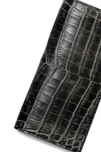Load image into Gallery viewer, ISAMU KATAYAMA BACKLASH CROCODILE LONG WALLET / (SUMI DYED GREY)
