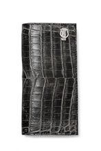 Load image into Gallery viewer, ISAMU KATAYAMA BACKLASH CROCODILE LONG WALLET / (SUMI DYED GREY)