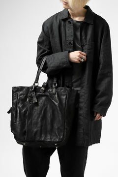 画像をギャラリービューアに読み込む, ISAMU KATAYAMA BACKLASH TOTE BAG / DOUBLE SHOULDER OBJECT DYED (BLACK)