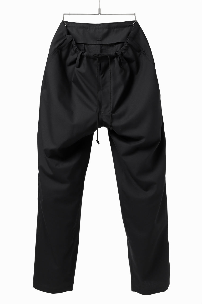 Load image into Gallery viewer, Y's BANG ON! No.7 WAIST STRING WOOL TROPICAL PANTS (BLACK) ※