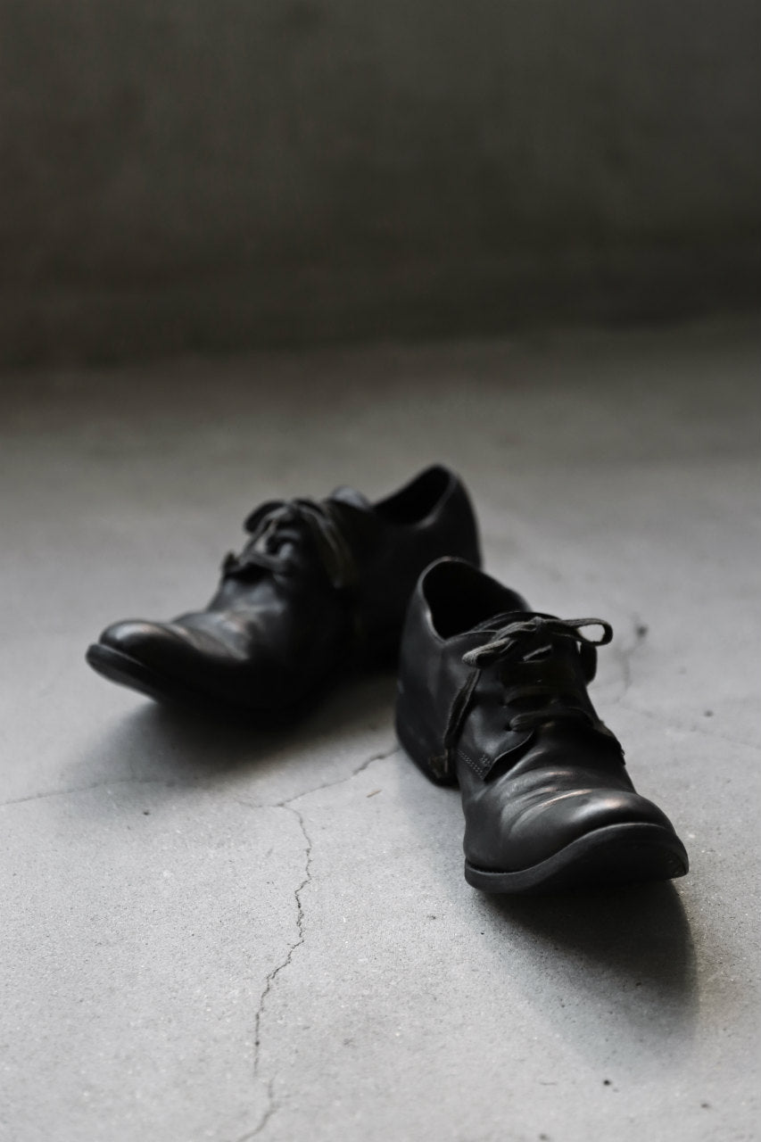画像をギャラリービューアに読み込む, A DICIANNOVEVENTITRE A1923 DERBY SHOES 033N / HORSE FIORE OILED LEATHER (NERO)