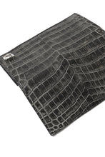 Load image into Gallery viewer, ISAMU KATAYAMA BACKLASH CROCODILE LONG WALLET / (SUMI DYED GREY)
