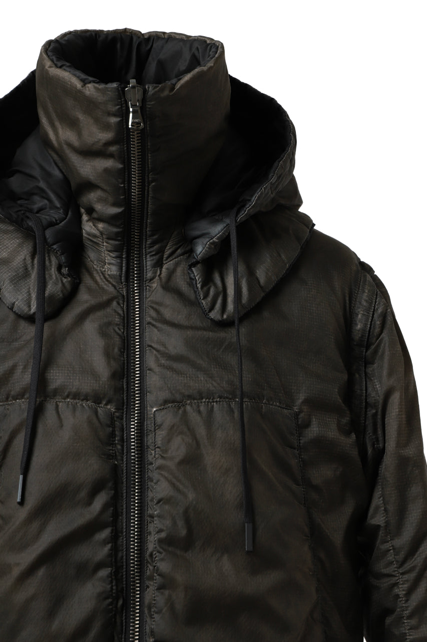 画像をギャラリービューアに読み込む, masnada REVERSIBLE 8WAY PADDED JACKET / RIPSTOP + RECYCLED WADDING (BLACK/DUST)