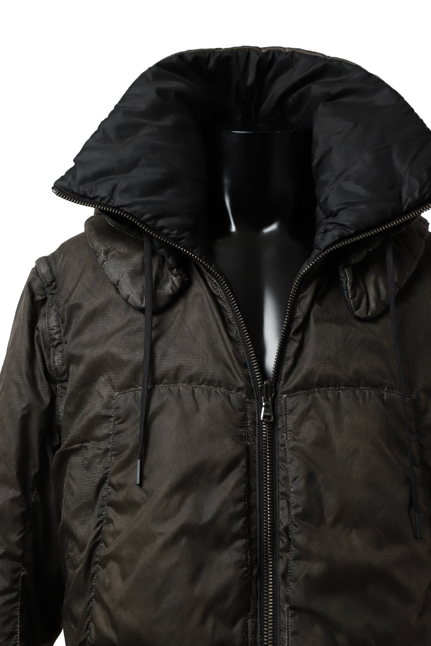 画像をギャラリービューアに読み込む, masnada REVERSIBLE 8WAY PADDED JACKET / RIPSTOP + RECYCLED WADDING (BLACK/DUST)
