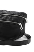 Load image into Gallery viewer, ISAMU KATAYAMA BACKLASH STRAP ZIP BAG / MONOCHROME LUXURY STEER (BLACK)