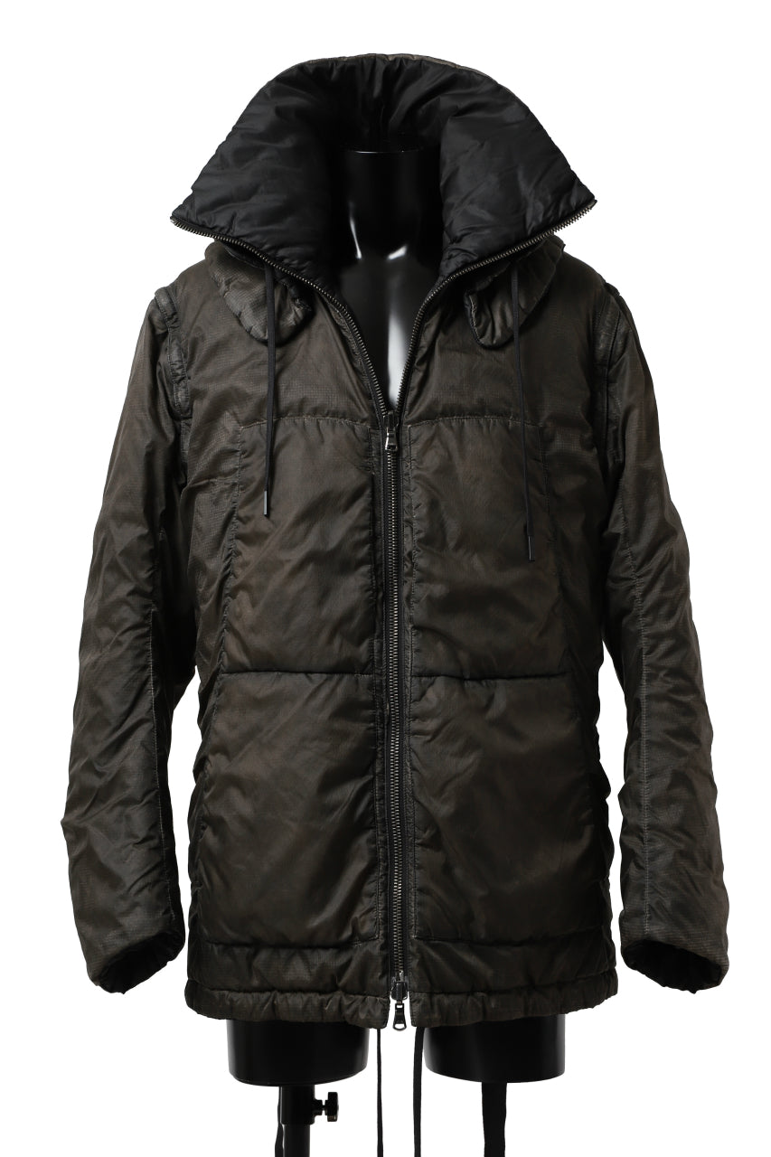画像をギャラリービューアに読み込む, masnada REVERSIBLE 8WAY PADDED JACKET / RIPSTOP + RECYCLED WADDING (BLACK/DUST)